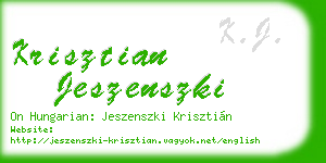 krisztian jeszenszki business card